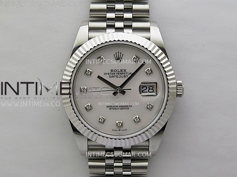 DateJust 126334 904L SS JDF 1:1 Best Edition White MOP Dial Diamond Markers on Jubilee 904L SS Bracelet