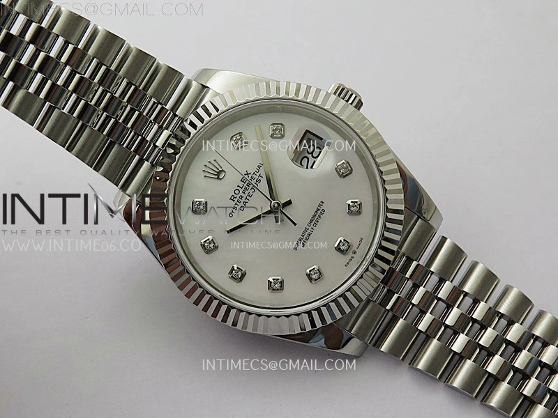 DateJust 126334 904L SS JDF 1:1 Best Edition White MOP Dial Diamond Markers on Jubilee 904L SS Bracelet