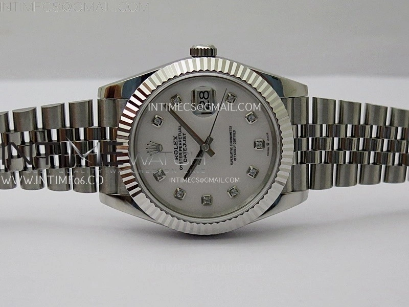 DateJust 126334 904L SS JDF 1:1 Best Edition White MOP Dial Diamond Markers on Jubilee 904L SS Bracelet