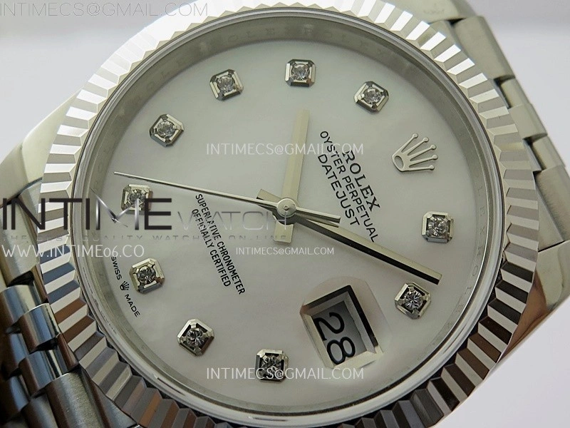 DateJust 126334 904L SS JDF 1:1 Best Edition White MOP Dial Diamond Markers on Jubilee 904L SS Bracelet