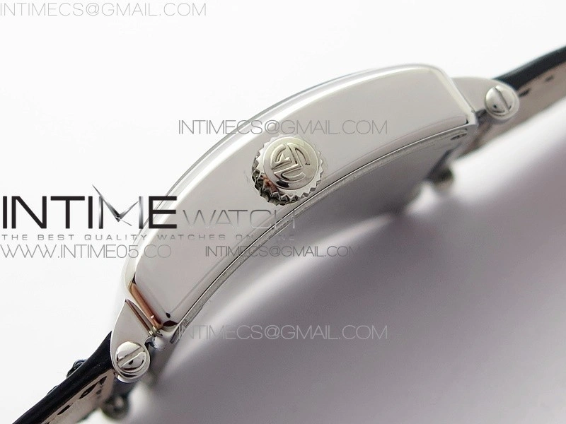 Master Square SS Ladies ZF 1:1 Best Edition White Roman Dial on Black Leather Strap Ronda Quartz
