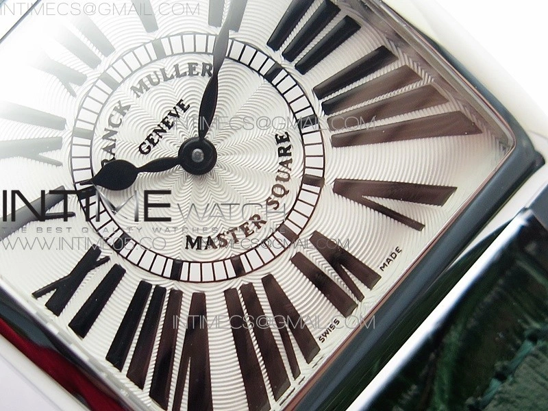 Master Square SS Ladies ZF 1:1 Best Edition White Roman Dial on Green Leather Strap Ronda Quartz