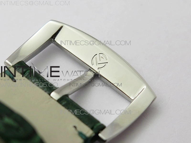 Master Square SS Ladies ZF 1:1 Best Edition White Roman Dial on Green Leather Strap Ronda Quartz