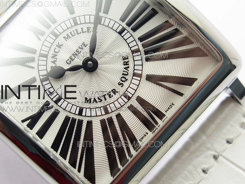 Master Square SS Ladies ZF 1:1 Best Edition White Roman Dial on White Leather Strap Ronda Quartz