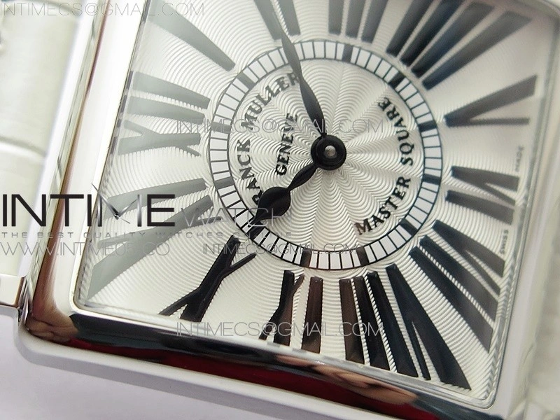 Master Square SS Ladies ZF 1:1 Best Edition White Roman Dial on White Leather Strap Ronda Quartz