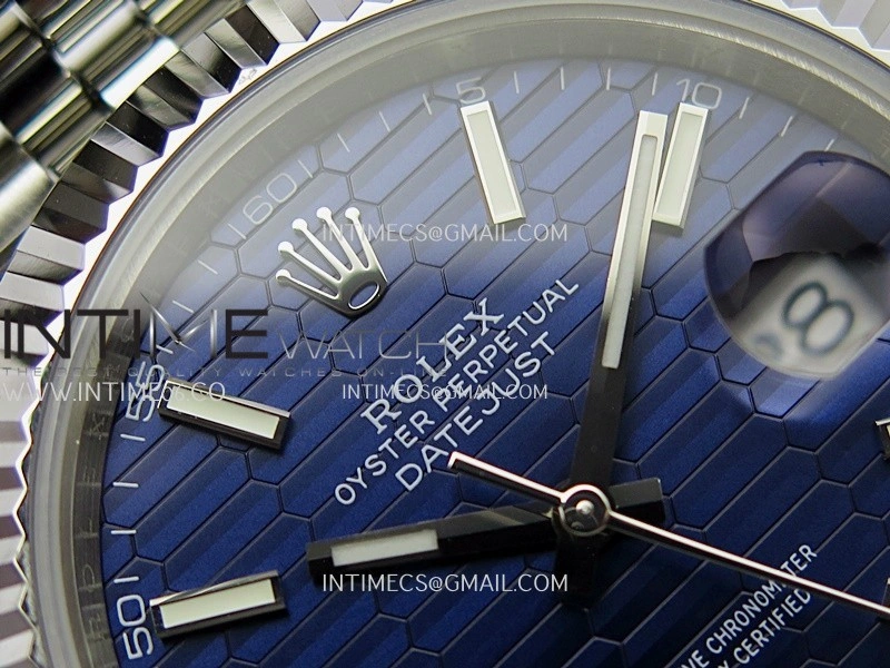 DateJust 41mm 126334 904 SS QF V2 1:1 Best Edition Blue Fluted Dial Stick Marker On Jubilee Bracelet SH3235