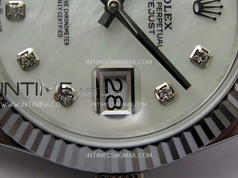 DateJust 41mm 126334 904 SS QF V2 1:1 Best Edition White MOP Dial Diamond Marker On Jubilee Bracelet SH3235