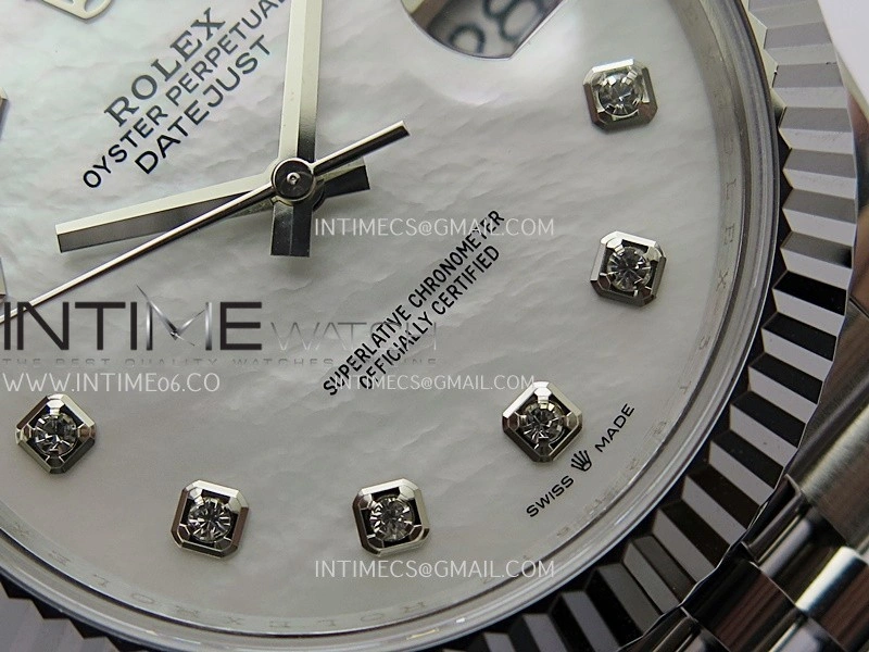 DateJust 41mm 126334 904 SS QF V2 1:1 Best Edition White MOP Dial Diamond Marker On Jubilee Bracelet SH3235