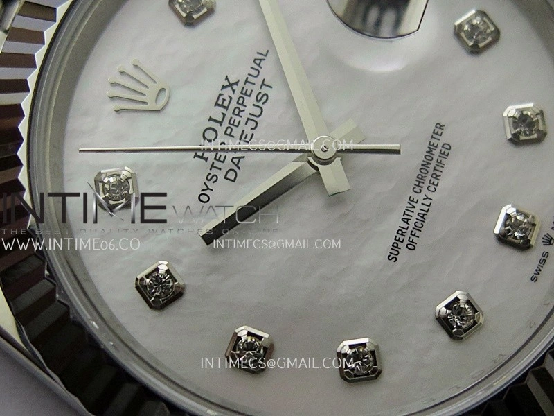 DateJust 41mm 126334 904 SS QF V2 1:1 Best Edition White MOP Dial Diamond Marker On Jubilee Bracelet SH3235
