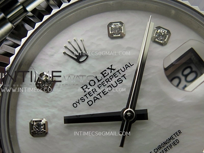 DateJust 41mm 126334 904 SS QF V2 1:1 Best Edition White MOP Dial Diamond Marker On Jubilee Bracelet SH3235