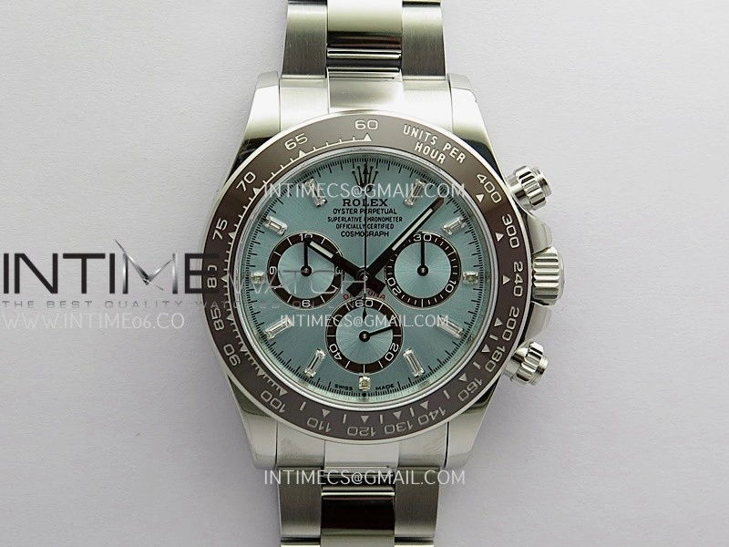 Daytona 126506 904L SS UFO 1:1 Best Edition Ice Blue Dial T Diamond Markers On 904L SS Bracelet UF4131