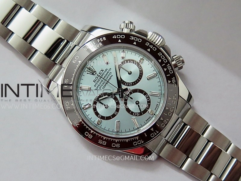 Daytona 126506 904L SS UFO 1:1 Best Edition Ice Blue Dial T Diamond Markers On 904L SS Bracelet UF4131