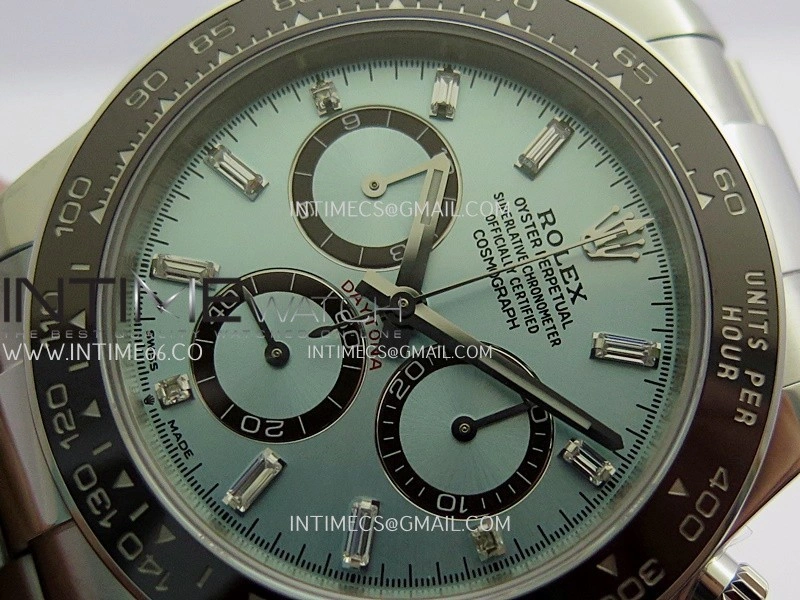 Daytona 126506 904L SS UFO 1:1 Best Edition Ice Blue Dial T Diamond Markers On 904L SS Bracelet UF4131