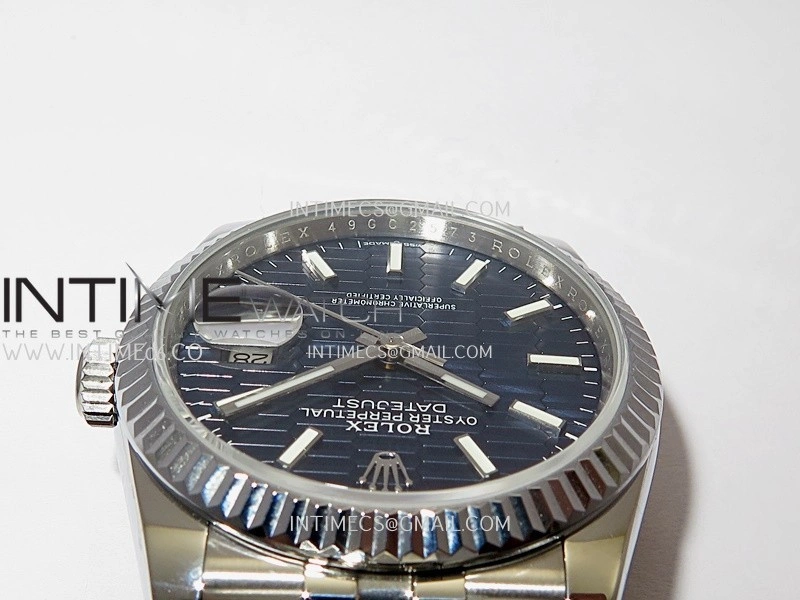 DateJust 36mm 126234 904 SS V2 QF 1:1 Best Edition Blue Fluted Dial Stick Marker On Jubilee Bracelet SH3235