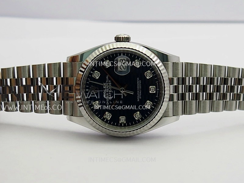 DateJust 36mm 126234 904L SS VF 1:1 Best Edition Blue Fluted Dial Diamond Markers On Jubilee Bracelet DD3235