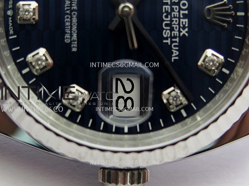 DateJust 36mm 126234 904L SS VF 1:1 Best Edition Blue Fluted Dial Diamond Markers On Jubilee Bracelet DD3235