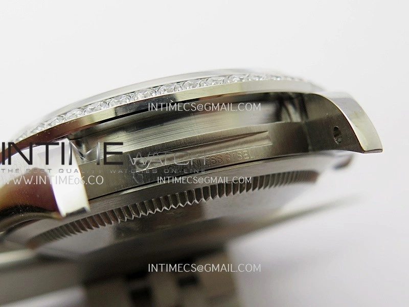 DateJust 126284 Diamond Bezel 904L SS VSF 1:1 Best Edition Blue Fluted Dial Diamond Marker On Jubilee Bracelet VS3235