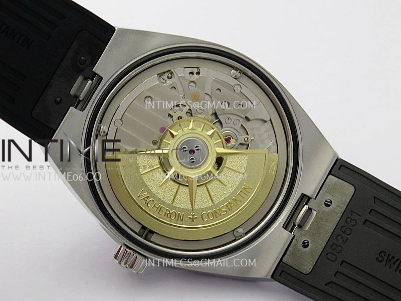 Overseas 4500V SS ZF 1:1 Best Edition Silver Dial on Black Rubber Strap Asian Super Clone 5100 V2