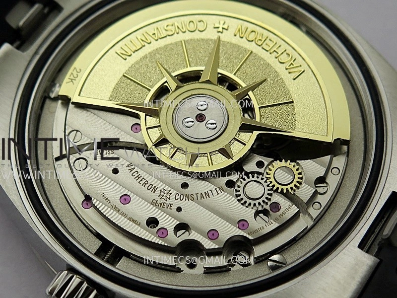 Overseas 4500V SS ZF 1:1 Best Edition Silver Dial on Black Rubber Strap Asian Super Clone 5100 V2