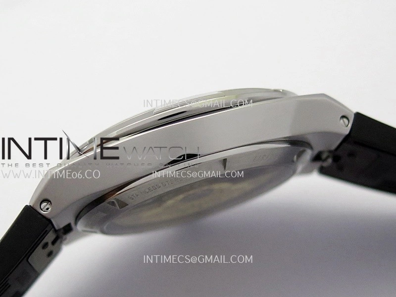 Overseas 4500V SS ZF 1:1 Best Edition Silver Dial on Black Rubber Strap Asian Super Clone 5100 V2