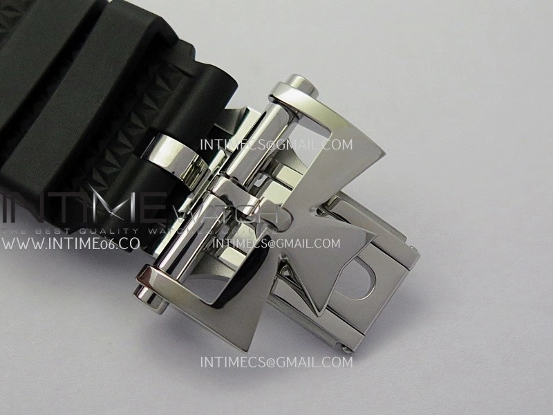 Overseas 4500V SS ZF 1:1 Best Edition Silver Dial on Black Rubber Strap Asian Super Clone 5100 V2