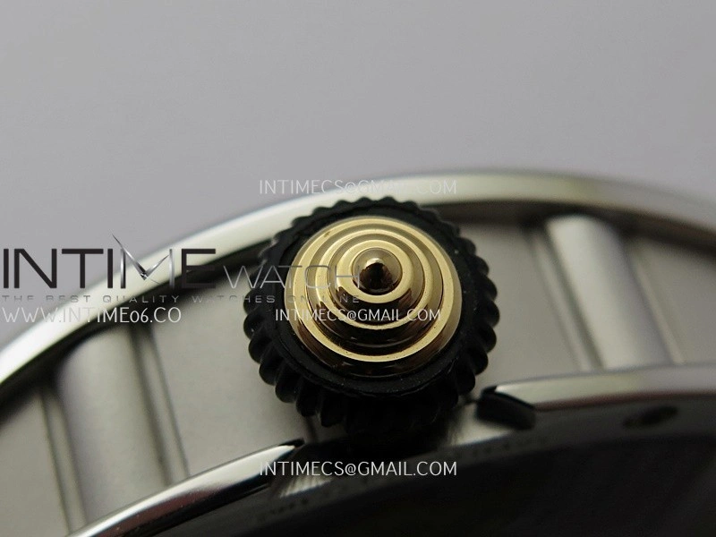 RM07 Paved Diamonds Bezel SS ZF Best Edition Diamonds Skeleton Dial On Black Rubber Strap Asian CRMA2 Clone