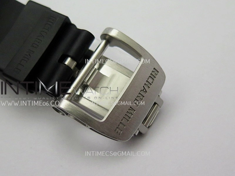 RM07 Paved Diamonds Bezel SS ZF Best Edition Diamonds Skeleton Dial On Black Rubber Strap Asian CRMA2 Clone