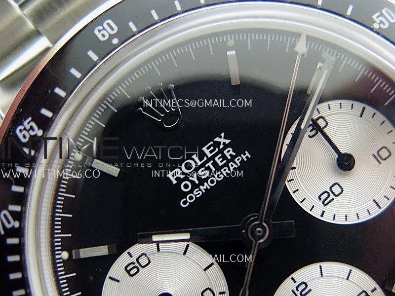 Daytona 6263 SS Black Bezel MSF Best Edition Black Dial Silver Subdials On SS Bracelet Venus 75
