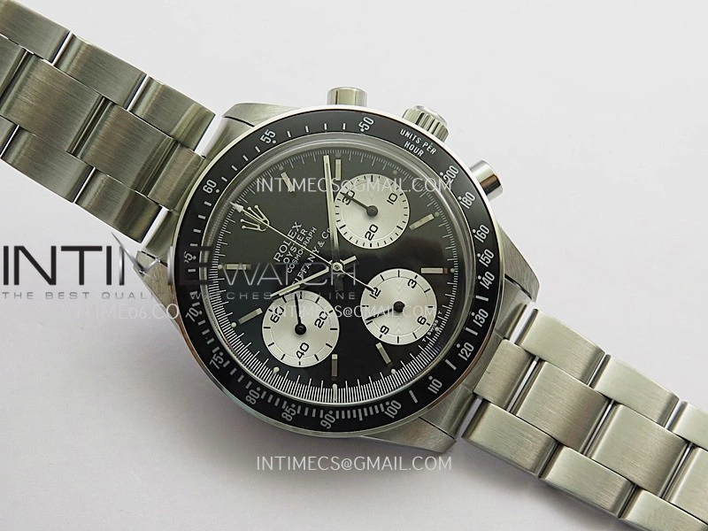 Daytona 6263 Tiffany SS Black Bezel MSF Best Edition Black Dial Silver Subdials On SS Bracelet Venus 75