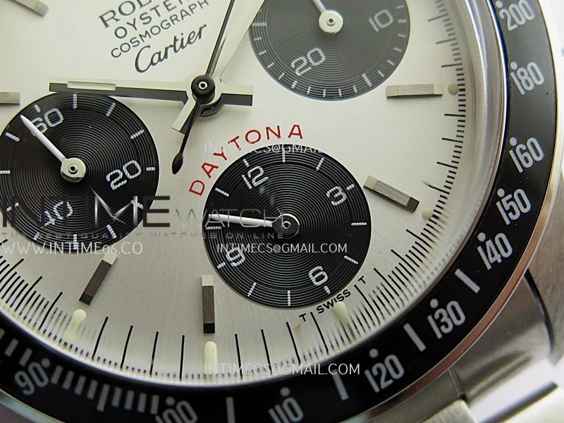 Daytona 6263 Cartier SS Black Bezel MSF Best Edition Silver Dial Black Subdials On SS Bracelet Venus 75
