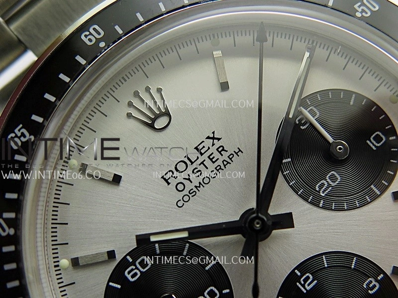Daytona 6263 SS Black Bezel MSF Best Edition Silver Dial Black Subdials On SS Bracelet Venus 75