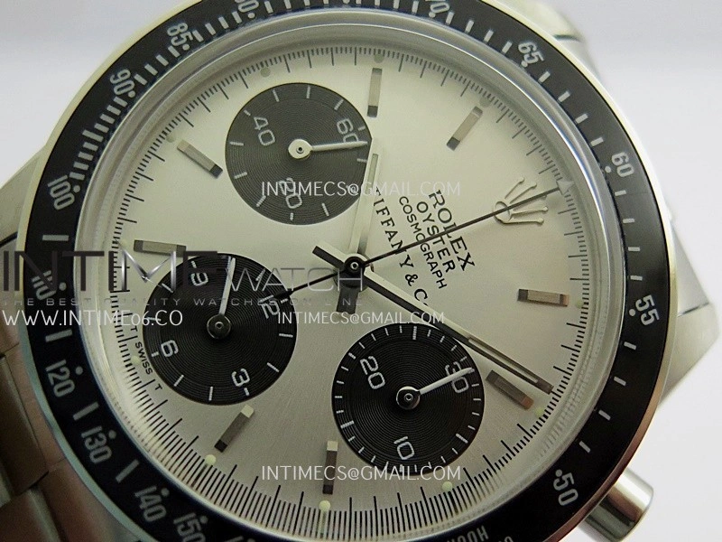 Daytona 6263 Tiffany SS Black Bezel MSF Best Edition Silver Dial Black Subdials On SS Bracelet Venus 75
