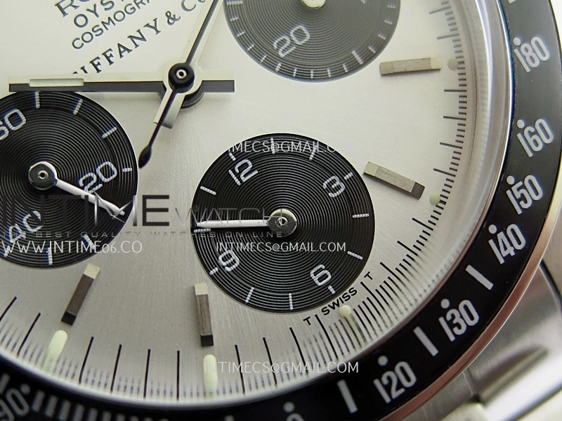 Daytona 6263 Tiffany SS Black Bezel MSF Best Edition Silver Dial Black Subdials On SS Bracelet Venus 75