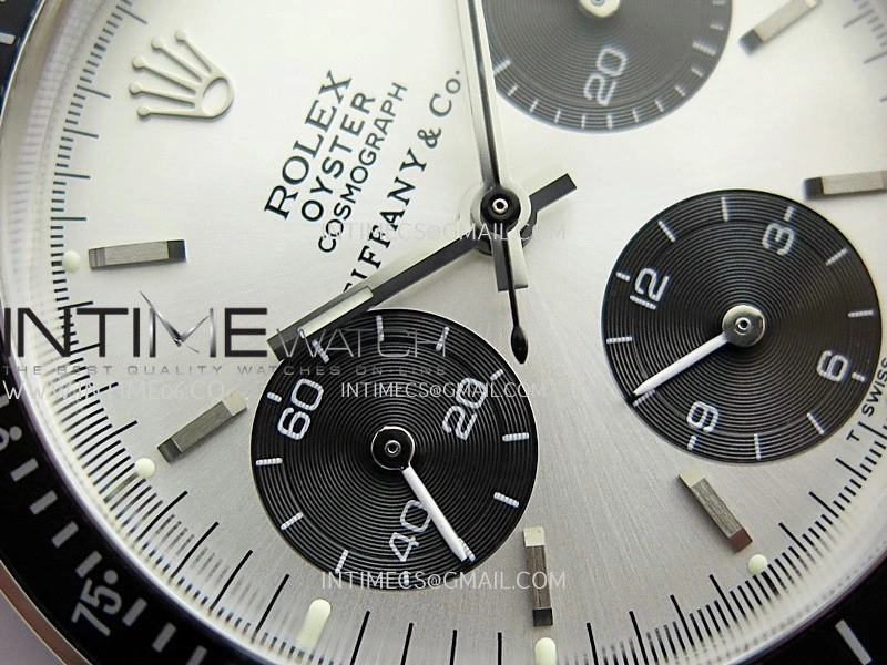 Daytona 6263 Tiffany SS Black Bezel MSF Best Edition Silver Dial Black Subdials On SS Bracelet Venus 75