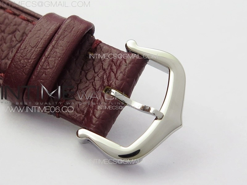 Tank Louis Ladies 22mm SS Crystal 8848F 1:1 Best Edition White Dial on Dark Red Leather Strap Ronda Quartz