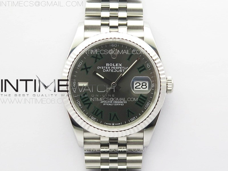 DateJust 36 SS 126234 VSF 1:1 Best Edition 904L Steel Gray Dial Roman Markers on Jubilee Bracelet VS3235