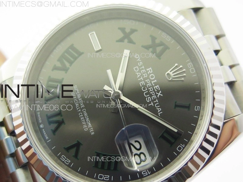 DateJust 36 SS 126234 VSF 1:1 Best Edition 904L Steel Gray Dial Roman Markers on Jubilee Bracelet VS3235