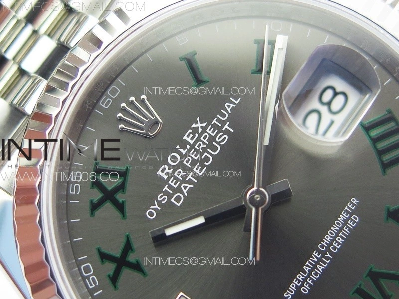DateJust 36 SS 126234 VSF 1:1 Best Edition 904L Steel Gray Dial Roman Markers on Jubilee Bracelet VS3235