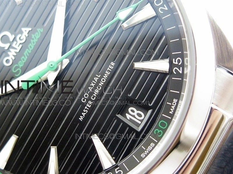 Aqua Terra 150M Master Chronometers VSF 1:1 Best Edition Black Dial Green second hand on SS Bracelet A8900 Super Clone