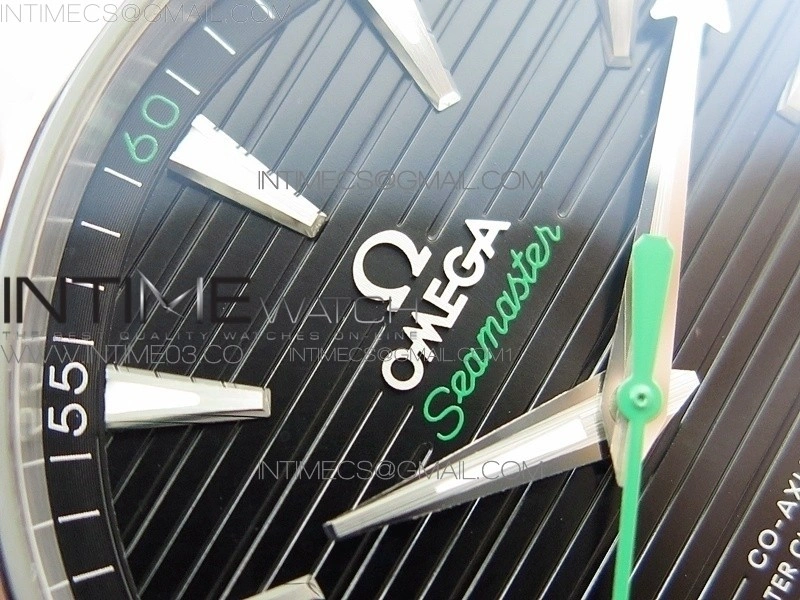 Aqua Terra 150M Master Chronometers VSF 1:1 Best Edition Black Dial Green second hand on SS Bracelet A8900 Super Clone