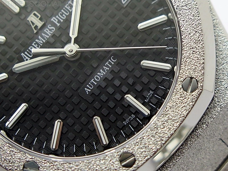 Royal Oak 37mm 15454 Frosted SS APSF 1:1 Best Edition Black Textured Dial on Frosted SS Bracelet SA3120 Super Clone
