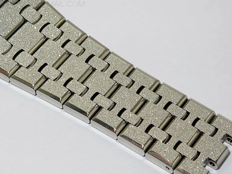Royal Oak 37mm 15454 Frosted SS APSF 1:1 Best Edition Black Textured Dial on Frosted SS Bracelet SA3120 Super Clone
