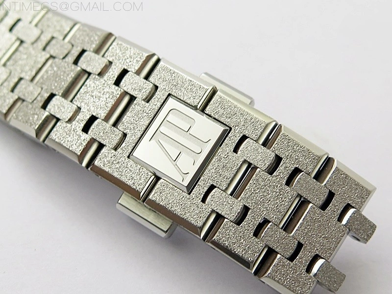 Royal Oak 37mm 15454 Frosted SS APSF 1:1 Best Edition Black Textured Dial on Frosted SS Bracelet SA3120 Super Clone