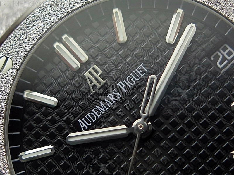 Royal Oak 41mm 15500 Frosted SS APSF 1:1 Best Edition Black Textured Dial on Frosted SS Bracelet SA4302 Super Clone