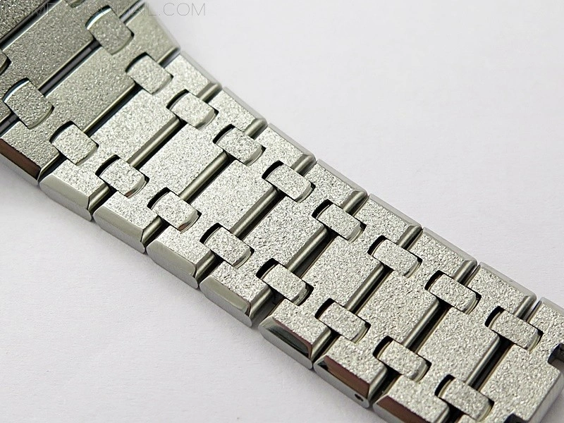 Royal Oak 41mm 15500 Frosted SS APSF 1:1 Best Edition Black Textured Dial on Frosted SS Bracelet SA4302 Super Clone