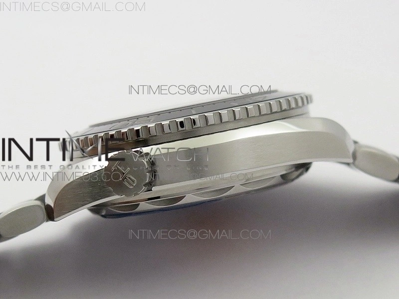 Planet Ocean 43.5mm SS VSF 1:1 Best Edition Black Orange Bezel Black Dial on SS Bracelet A8900 Super Clone