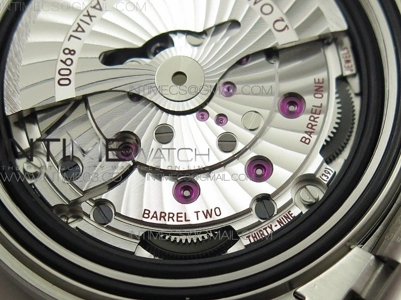 Planet Ocean 43.5mm SS VSF 1:1 Best Edition Black Orange Bezel Black Dial on SS Bracelet A8900 Super Clone