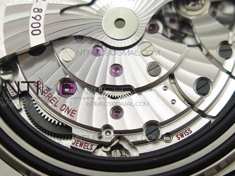 Planet Ocean 43.5mm SS VSF 1:1 Best Edition Black Orange Bezel Black Dial on SS Bracelet A8900 Super Clone