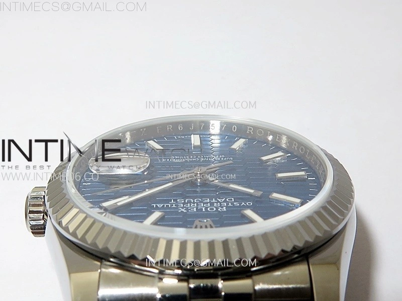 DateJust 36MM 126234 SS APSF 1:1 Best Edition Blue Fluted Dial Sticks Markers on SS Jubilee Bracelet SA3235