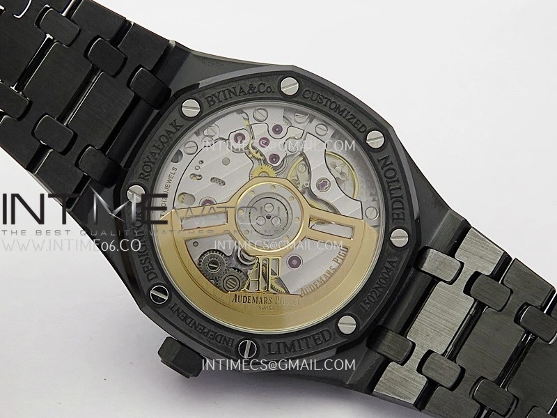 Royal Oak 15500 Black Ceramic APSF 1:1 Best Edition Blue Starry Dial On Black Ceramic Bracelet SA4302 Super Clone